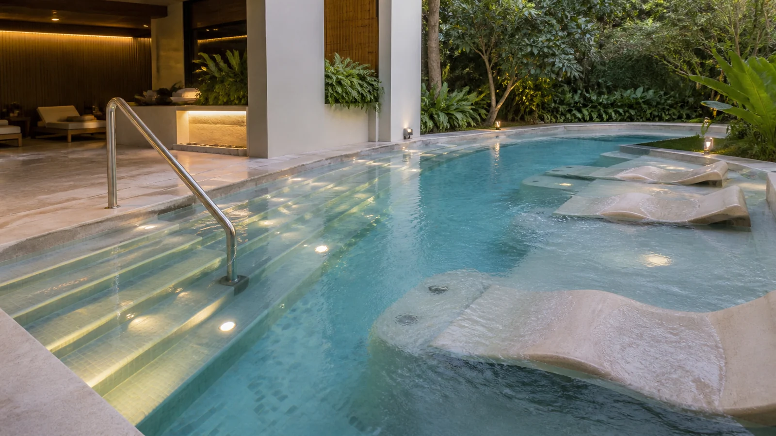 Piscina wellness: quais recursos transformam uma piscina em uma experiência de bem-estar