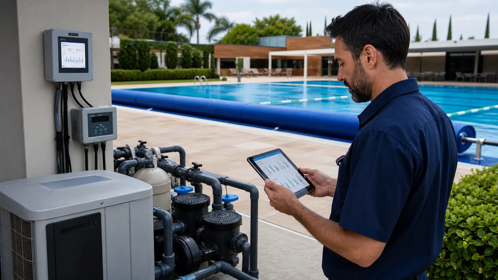 Como reduzir o consumo de água e energia das piscinas de um clube