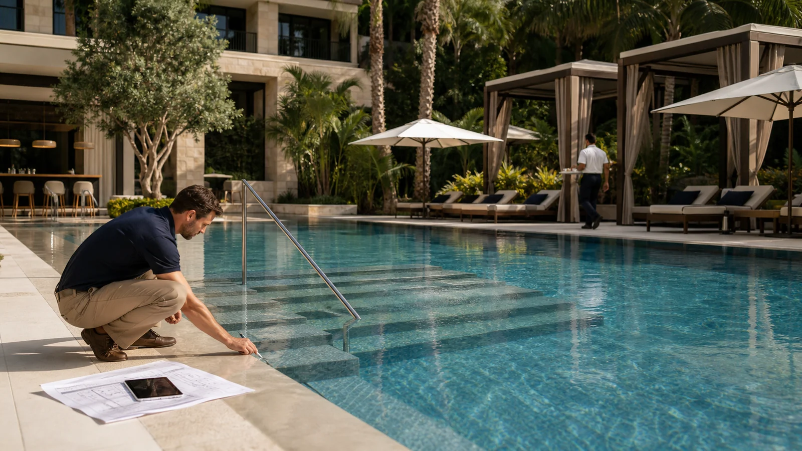 Como projetar uma piscina de alto padrão para hotelaria premium