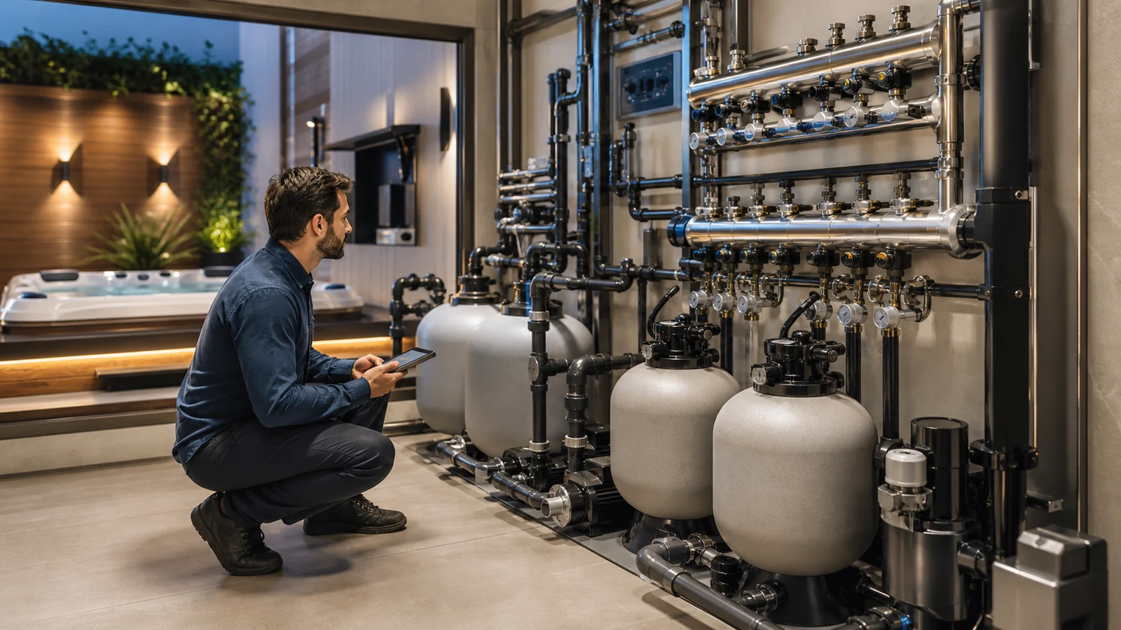 Infraestrutura hidráulica para spas: o que precisa ser definido antes da obra