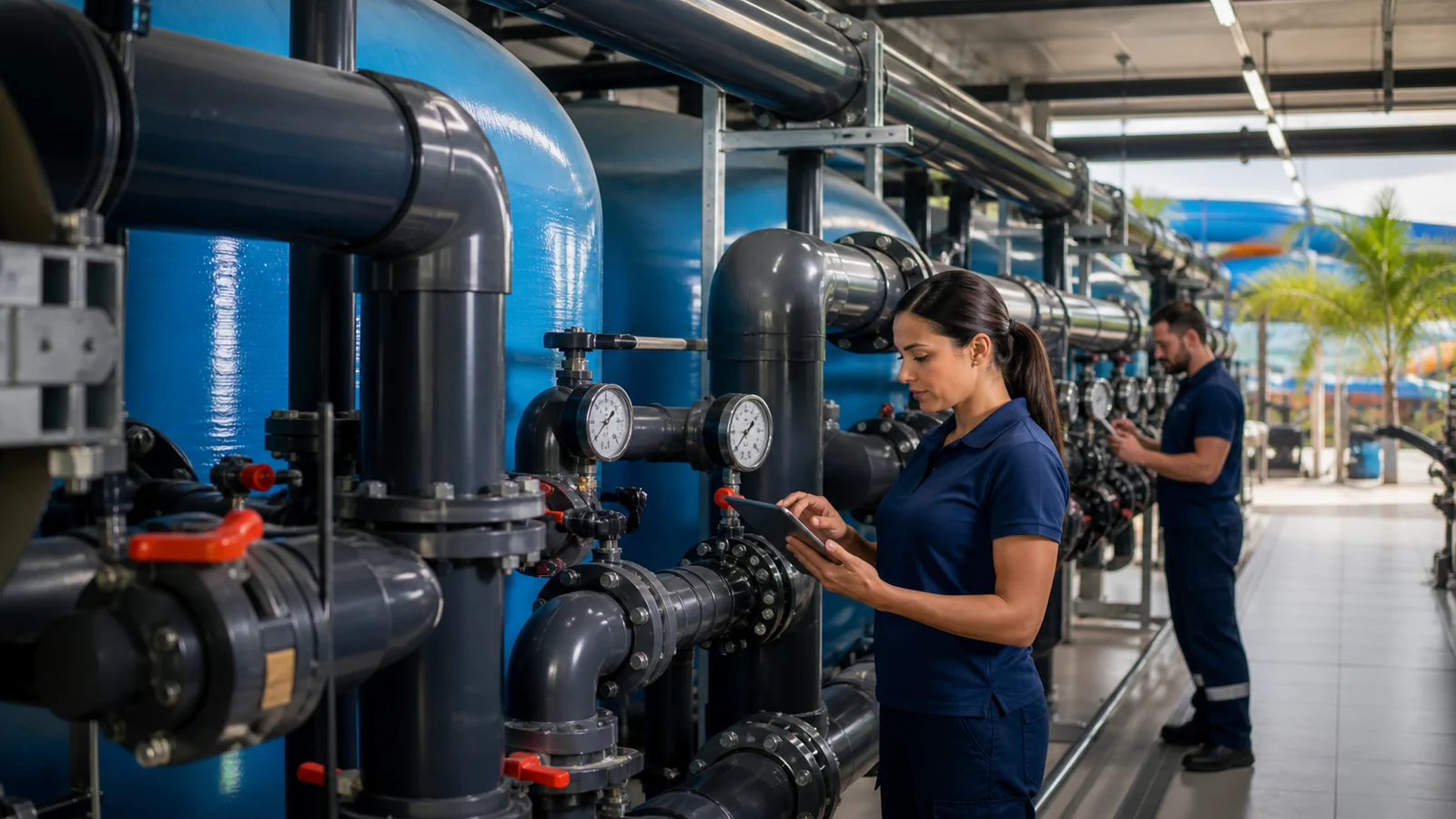 Como projetar sistemas de filtragem para parques aquáticos de grande circulação